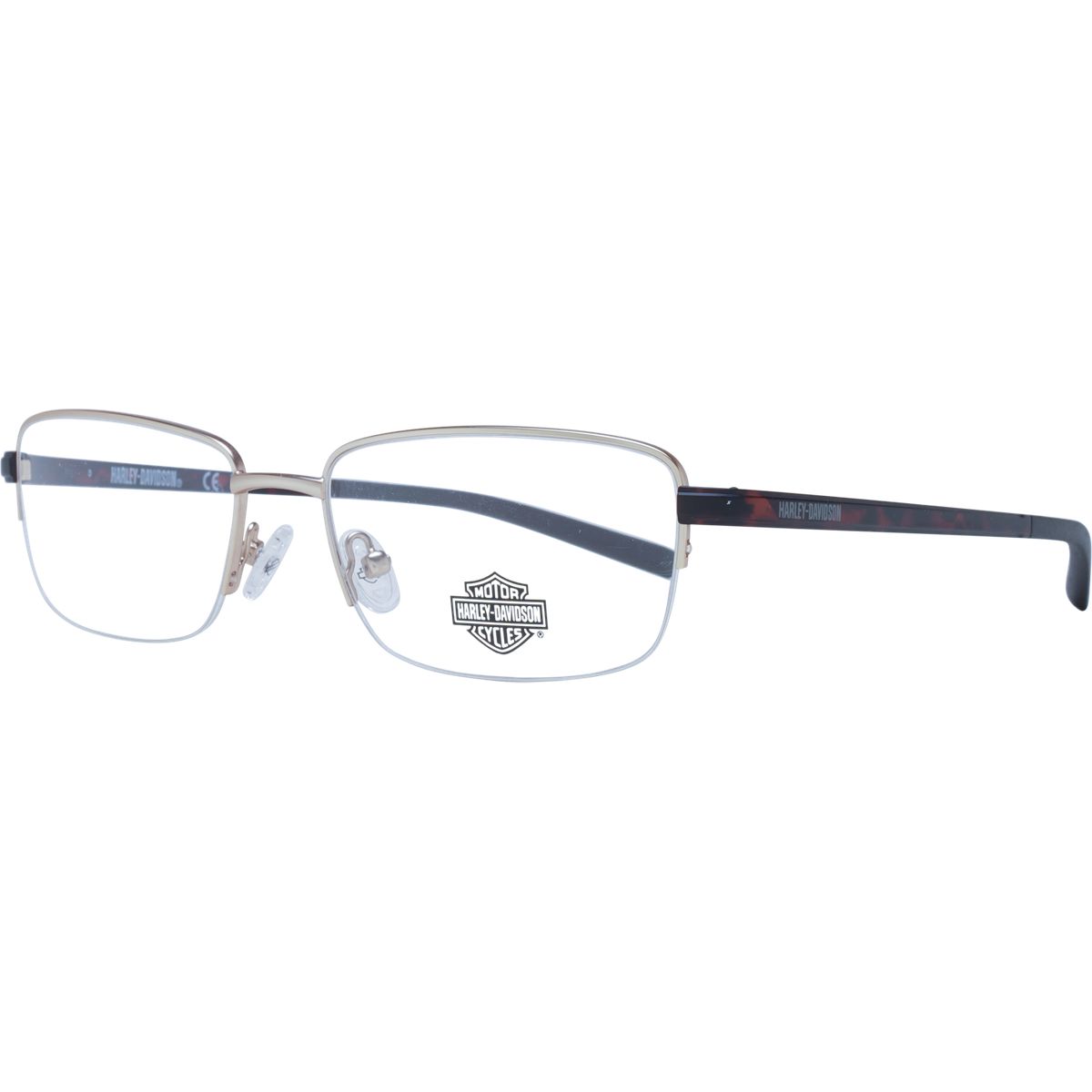 Rechteckige Halbrand-Metallbrille