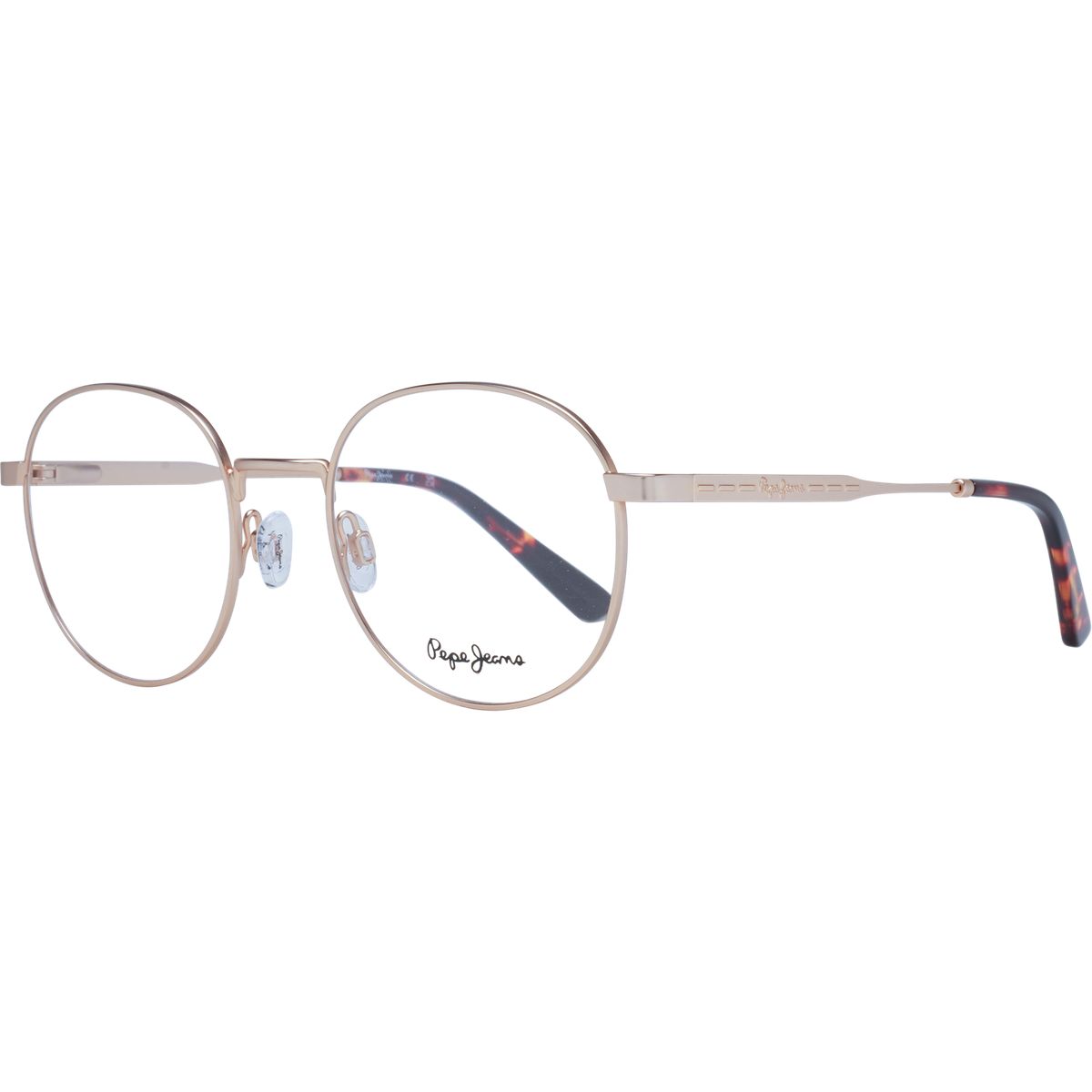 Runde Roségoldene Metallbrille