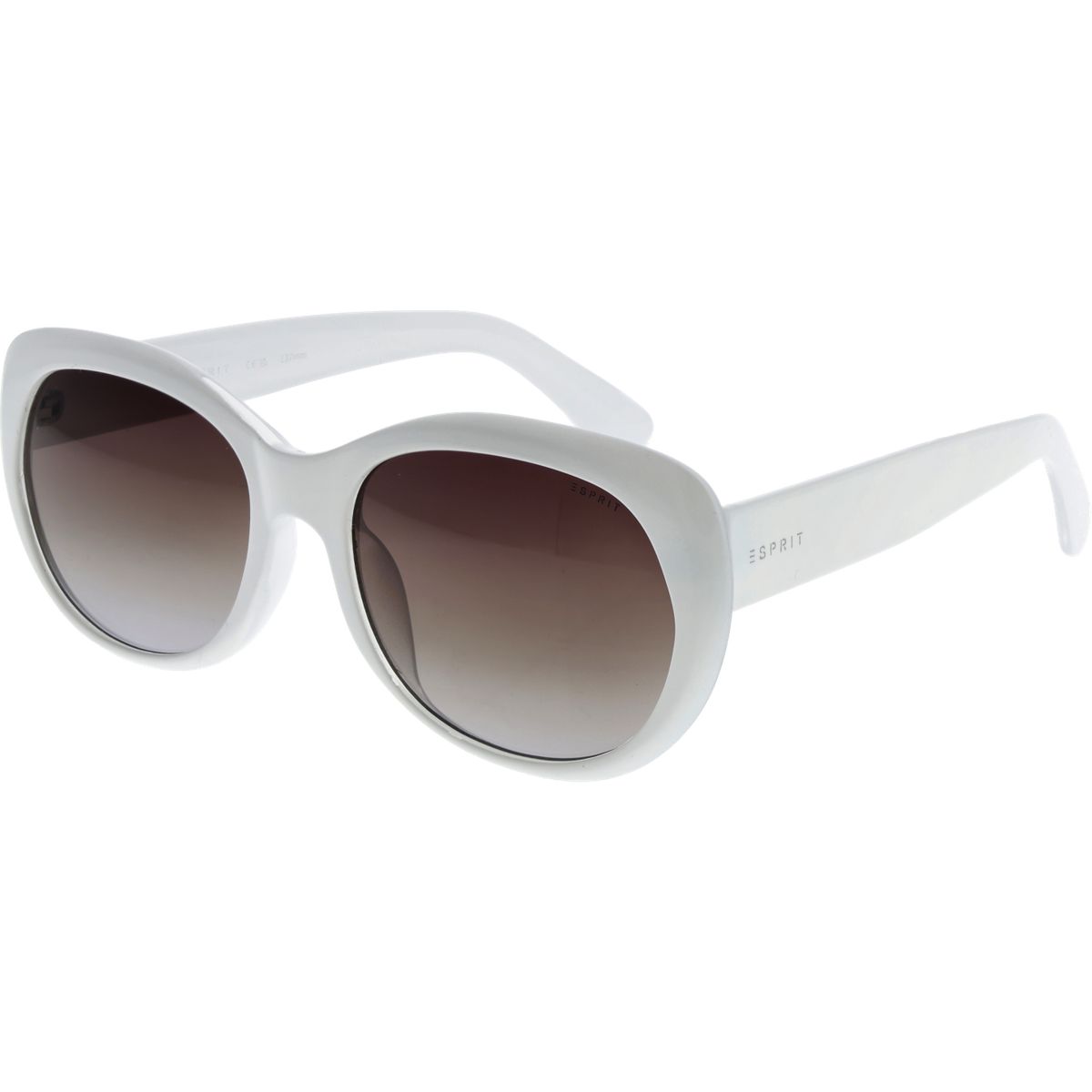 Ovale Sonnenbrille mit weißem Rahmen