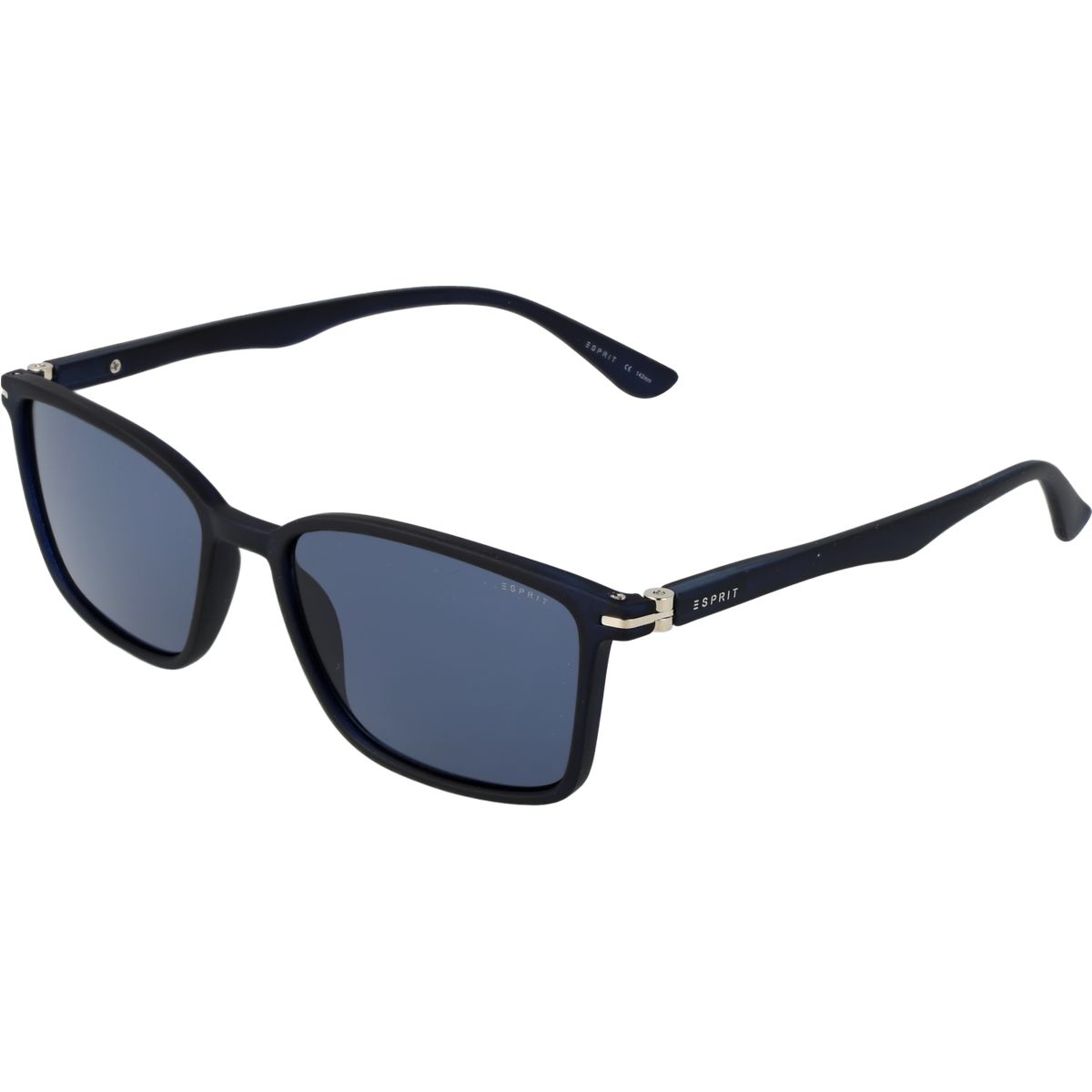Rechteckige blaue Vollrand Sonnenbrille
