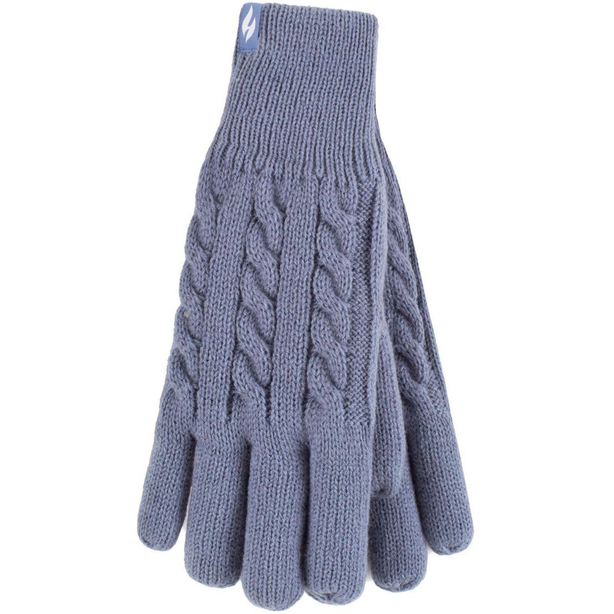 Thermo-Handschuhe für Damen mit Zopfmuster