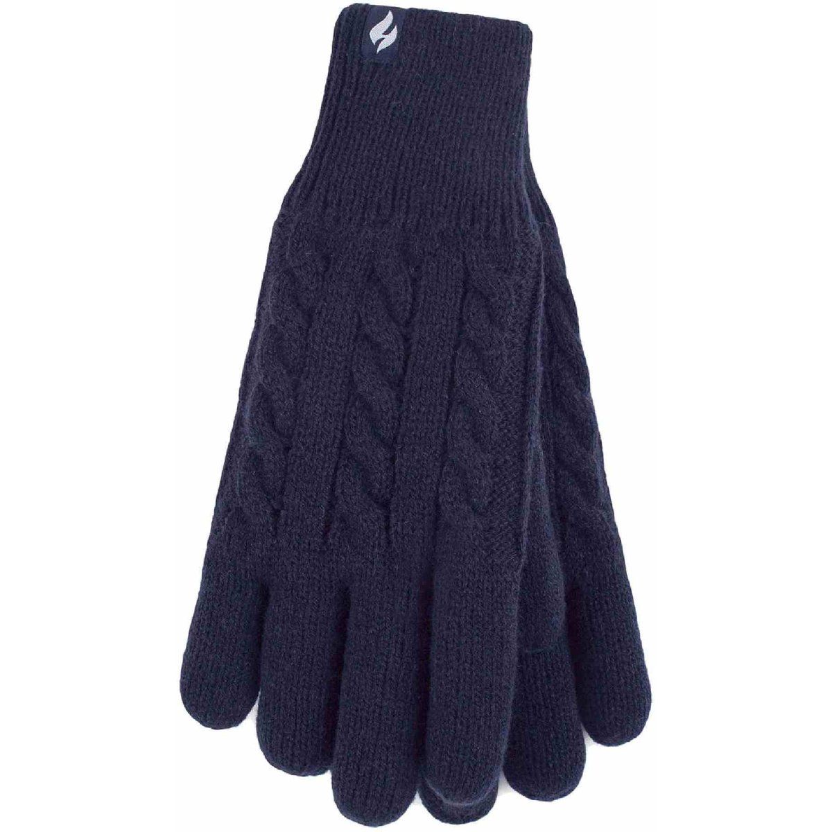 Thermohandschuhe mit Zopfmuster und Fleecefutter