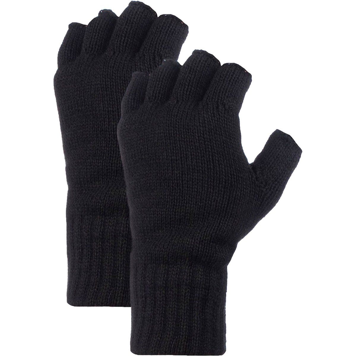 Herrenfingerlose Handschuhe mit thermischem Fleece-Futter
