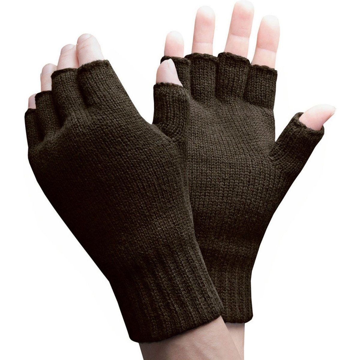 Warme fleecegefütterte, fingerlose Handschuhe
