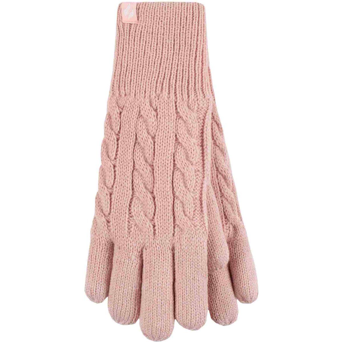 Thermo-Winterhandschuhe mit Zopfmuster