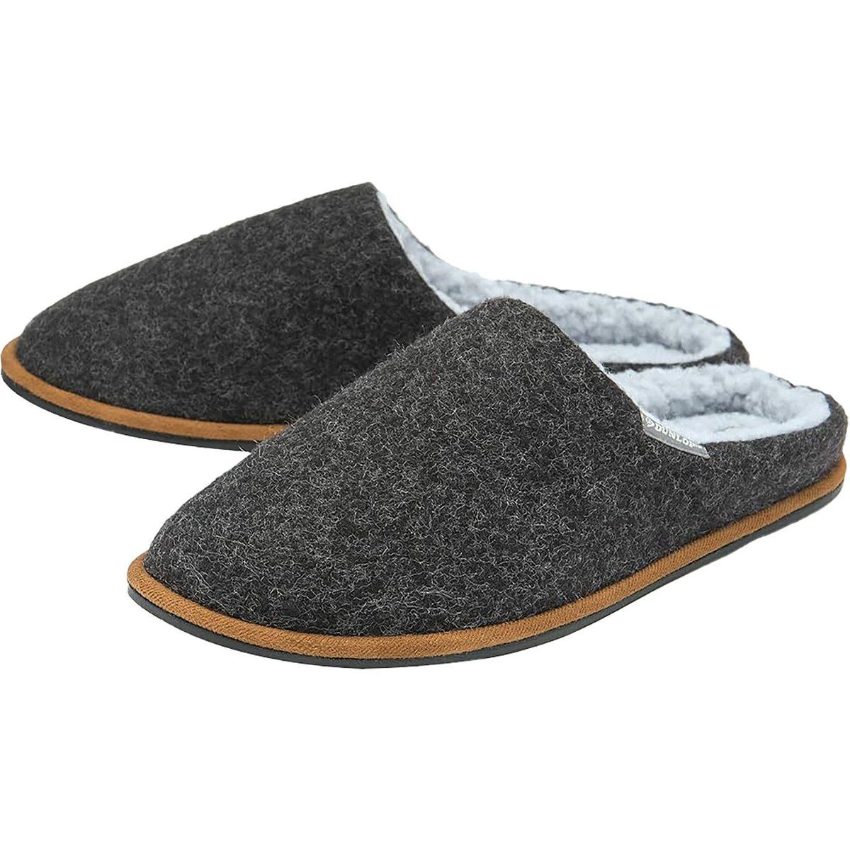 Herren Plüsch gefütterte Pantoletten mit Memory Foam