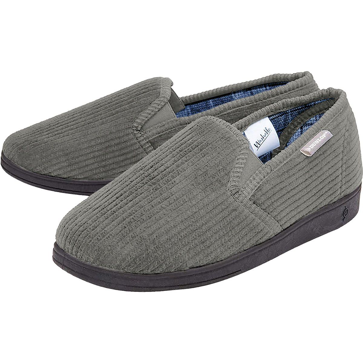 Herren Hausschuhe mit Karomuster und Memory Foam