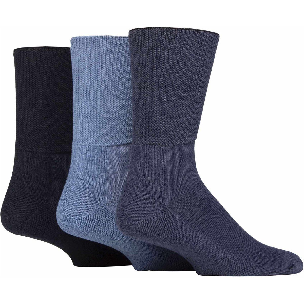 3er-Pack Extra Breite Bambus Diabetikersocken für Schwellungen in den Beinen
