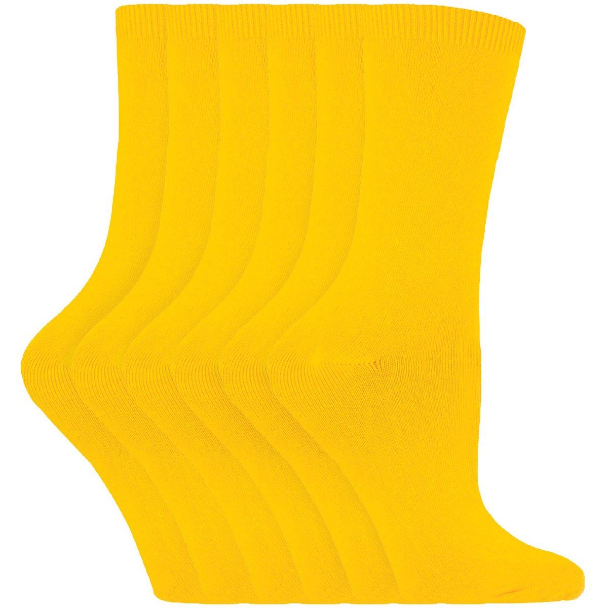 6 Paar Damen Schlichte Baumwollreiche Anz socks