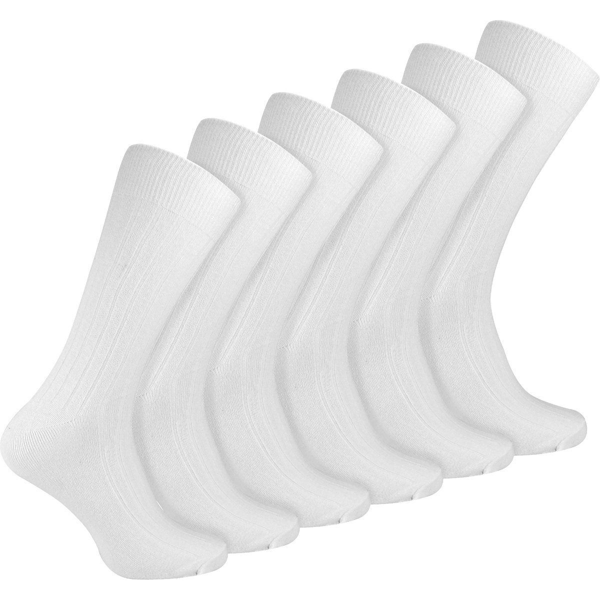 Herren Einfarbige Baumwollgemisch Rippstrick-Dresssocken