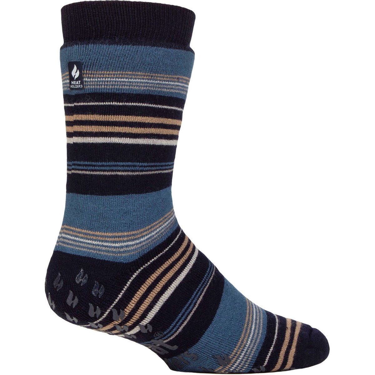Gestreifte Thermosocken mit Anti-Rutsch