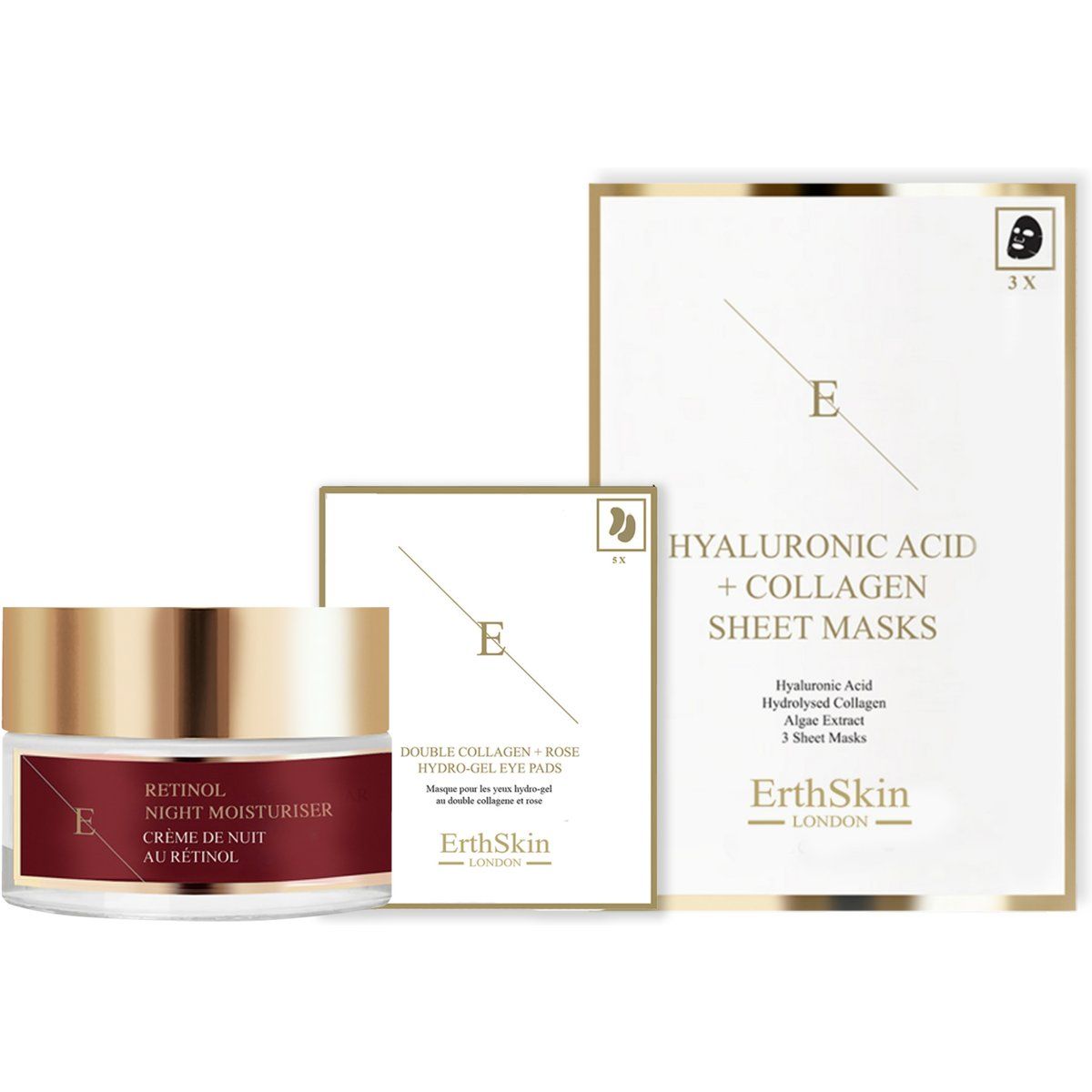 Retinol Nachtcreme und Hautmasken Set
