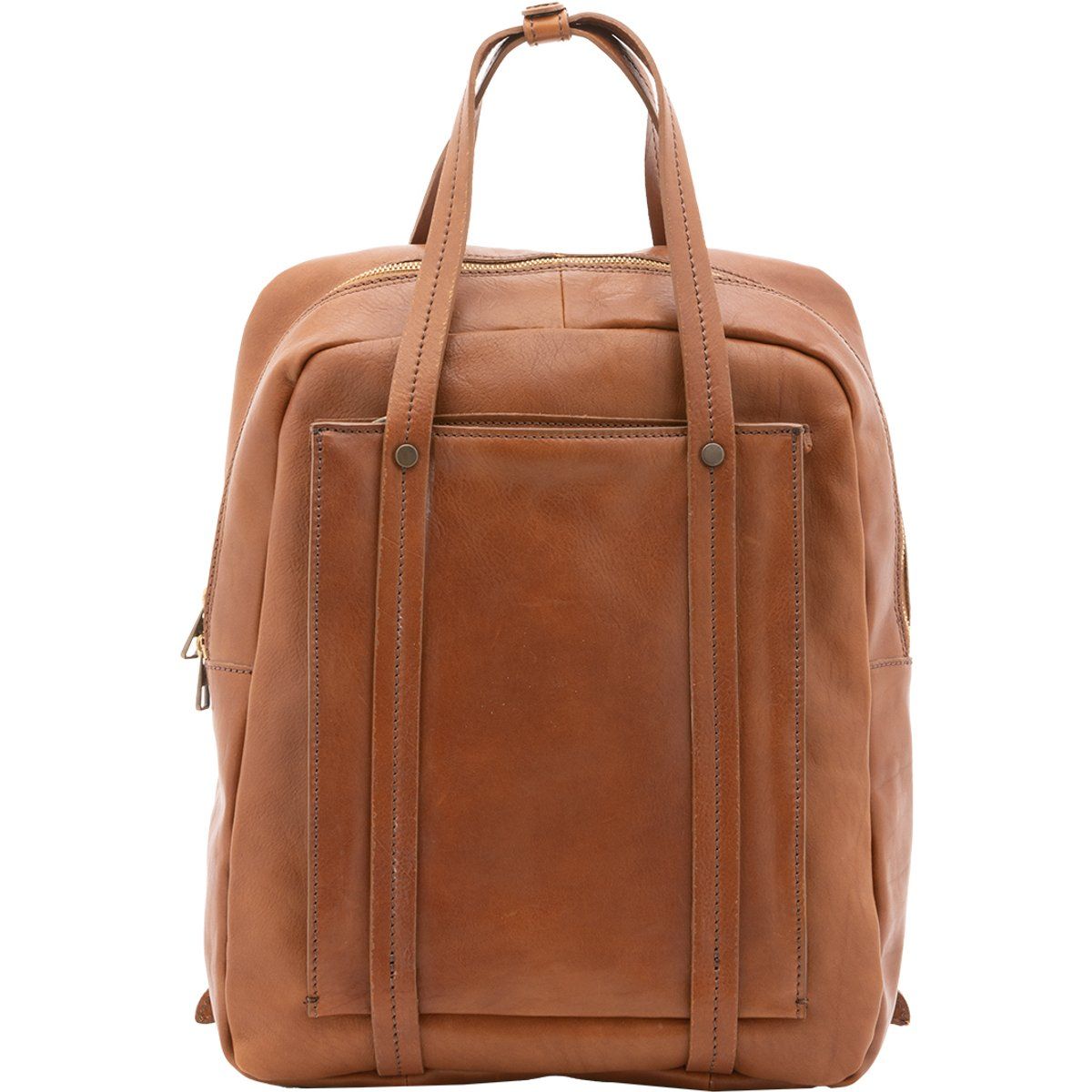 Klassischer Lederrucksack mit Griffen