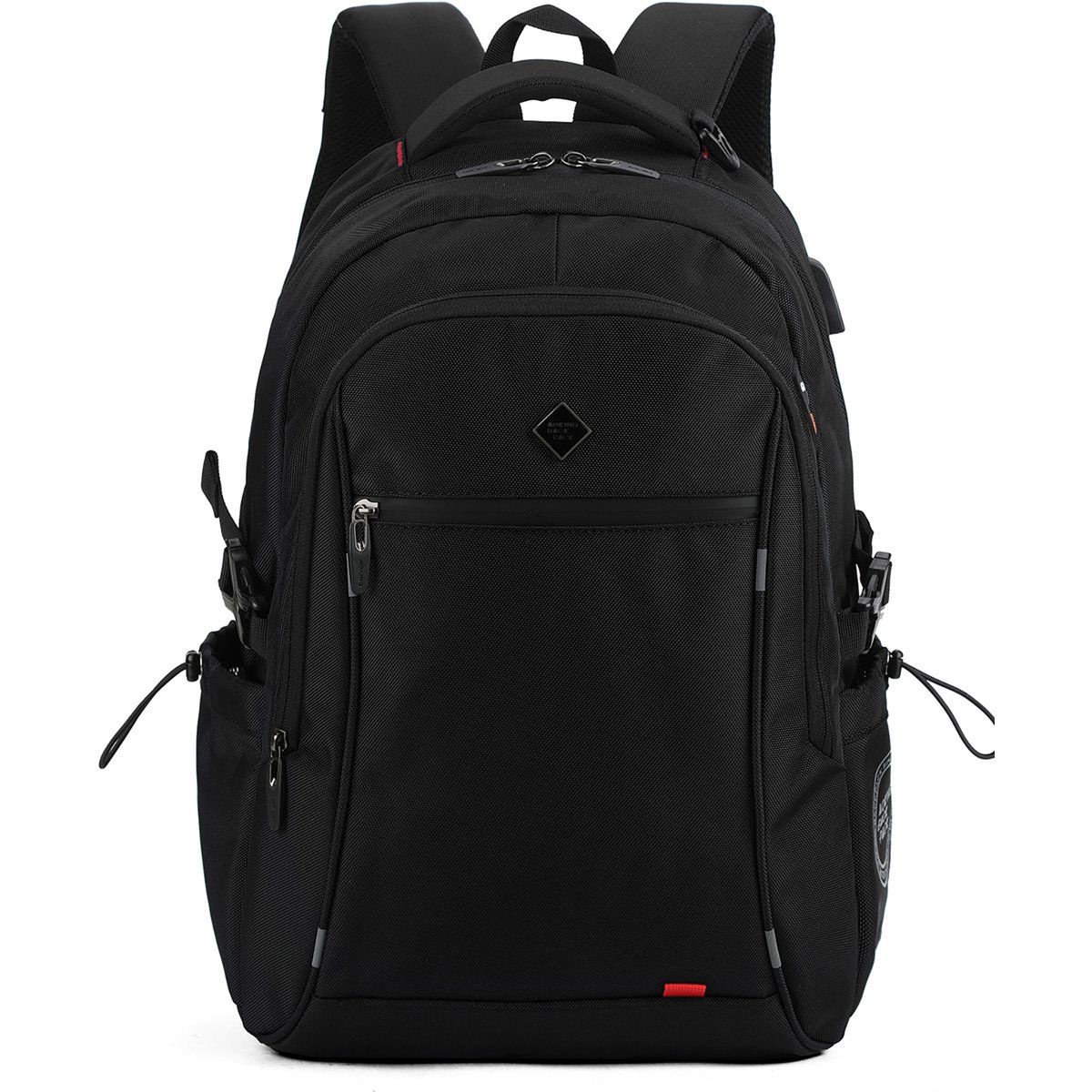 Vielseitiger schwarzer Reise-Rucksack