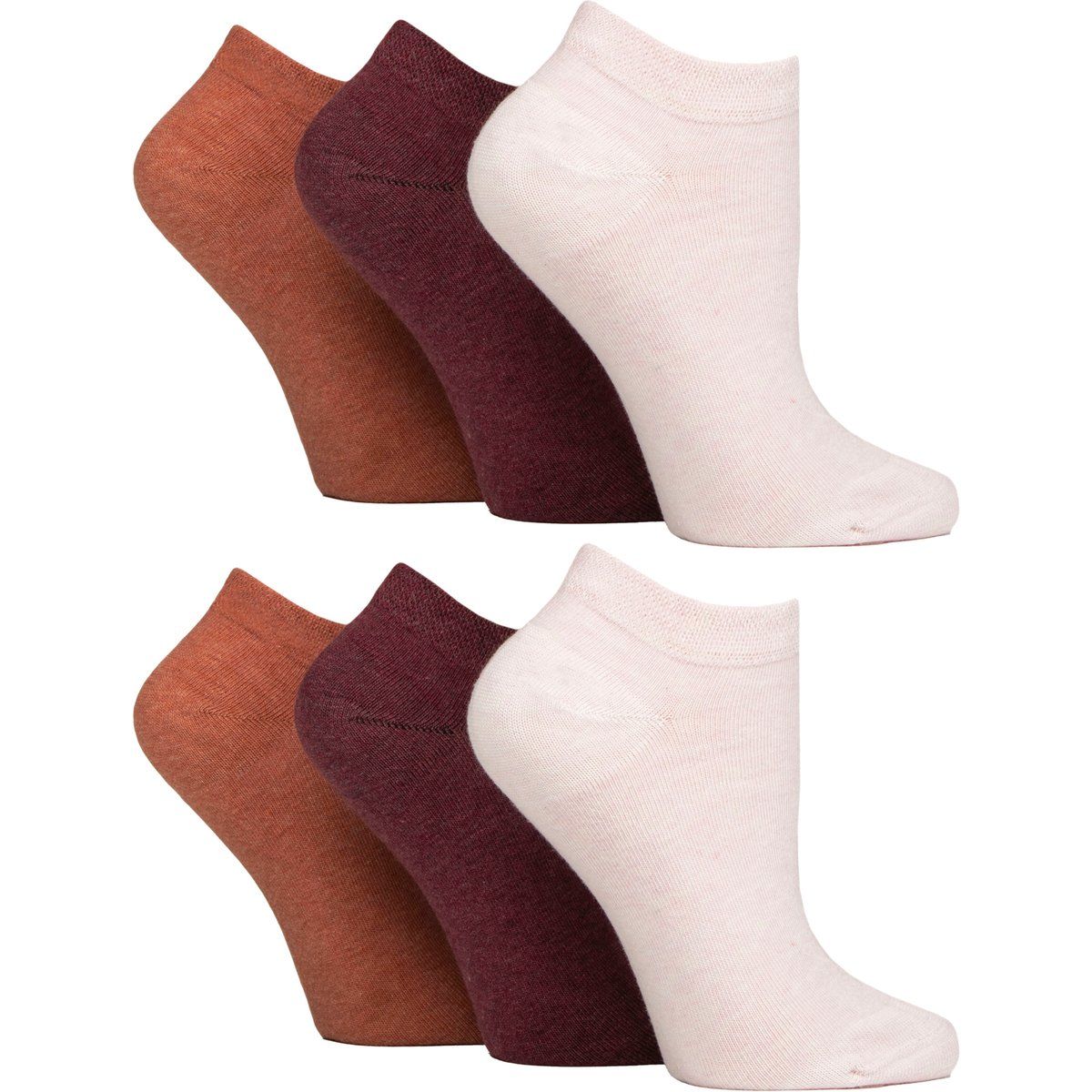 6er-Pack Diabetes-Trainer-Socken für Damen | Extra breite Knöchelsocken