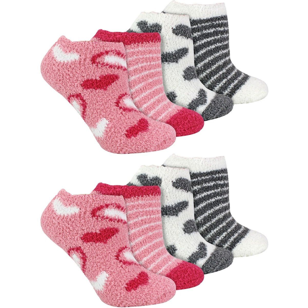 8er Pack Damen Tiermuster Niedrigschnitt Gemütliche Socken