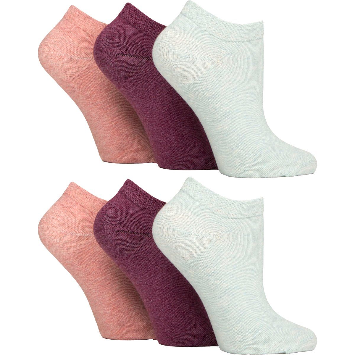 6er Pack Damen Diabetiker Trainingssocken | Extra breite Socken für geschwollene Füße