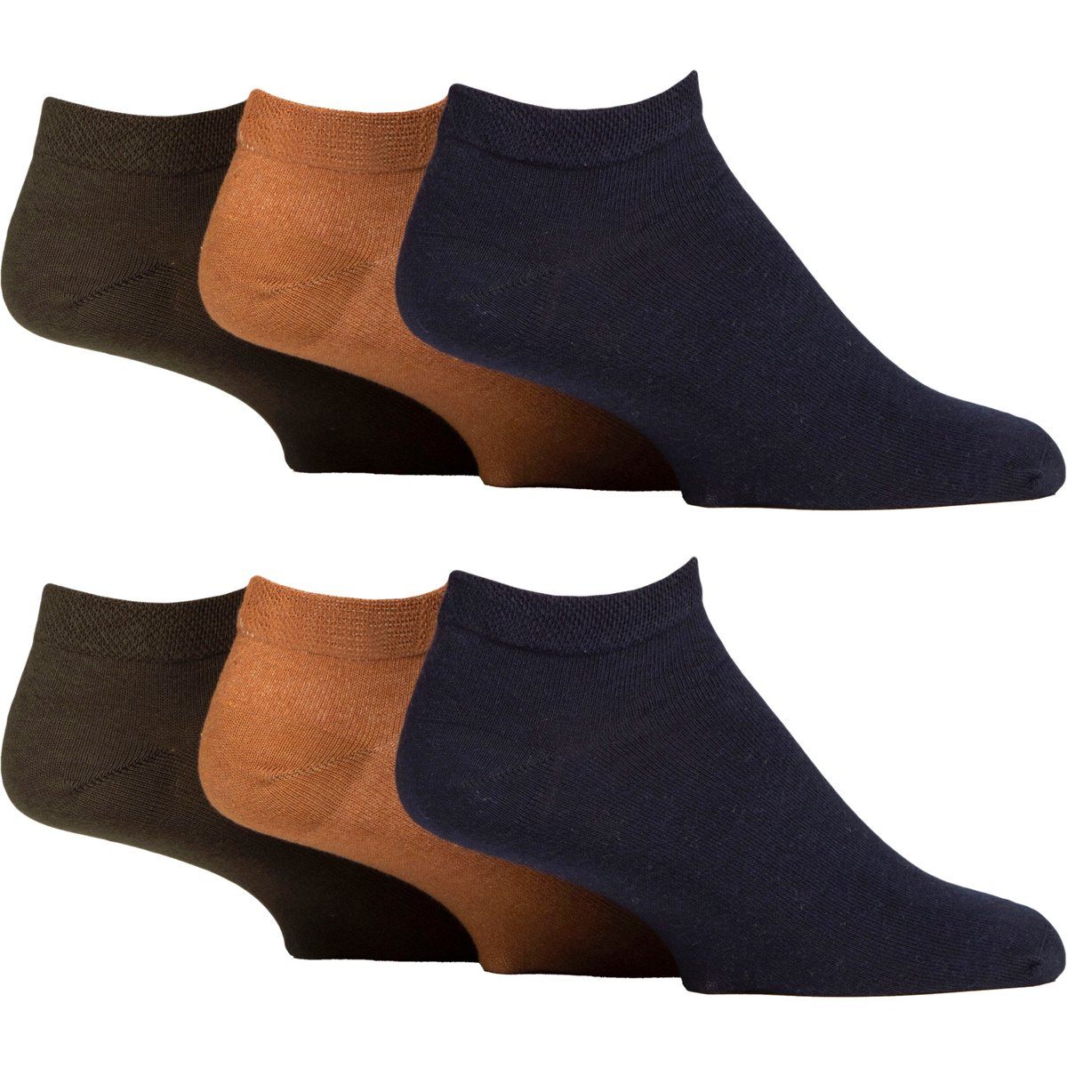 6er-Pack Herren Diabetiker Trainer Socken | Gepolsterte Füße breite Knöchelsocken