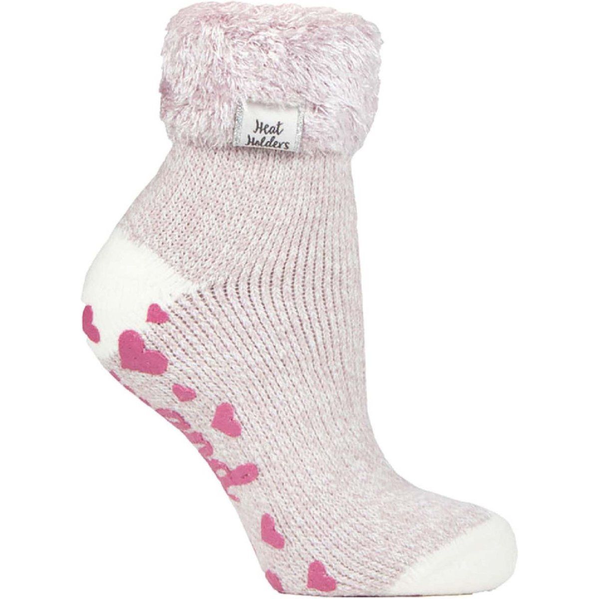 Gemütliche rosa Loungesocken mit Noppen