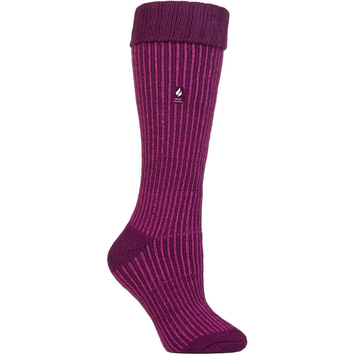Thermo Kniehohe Socken mit Streifen