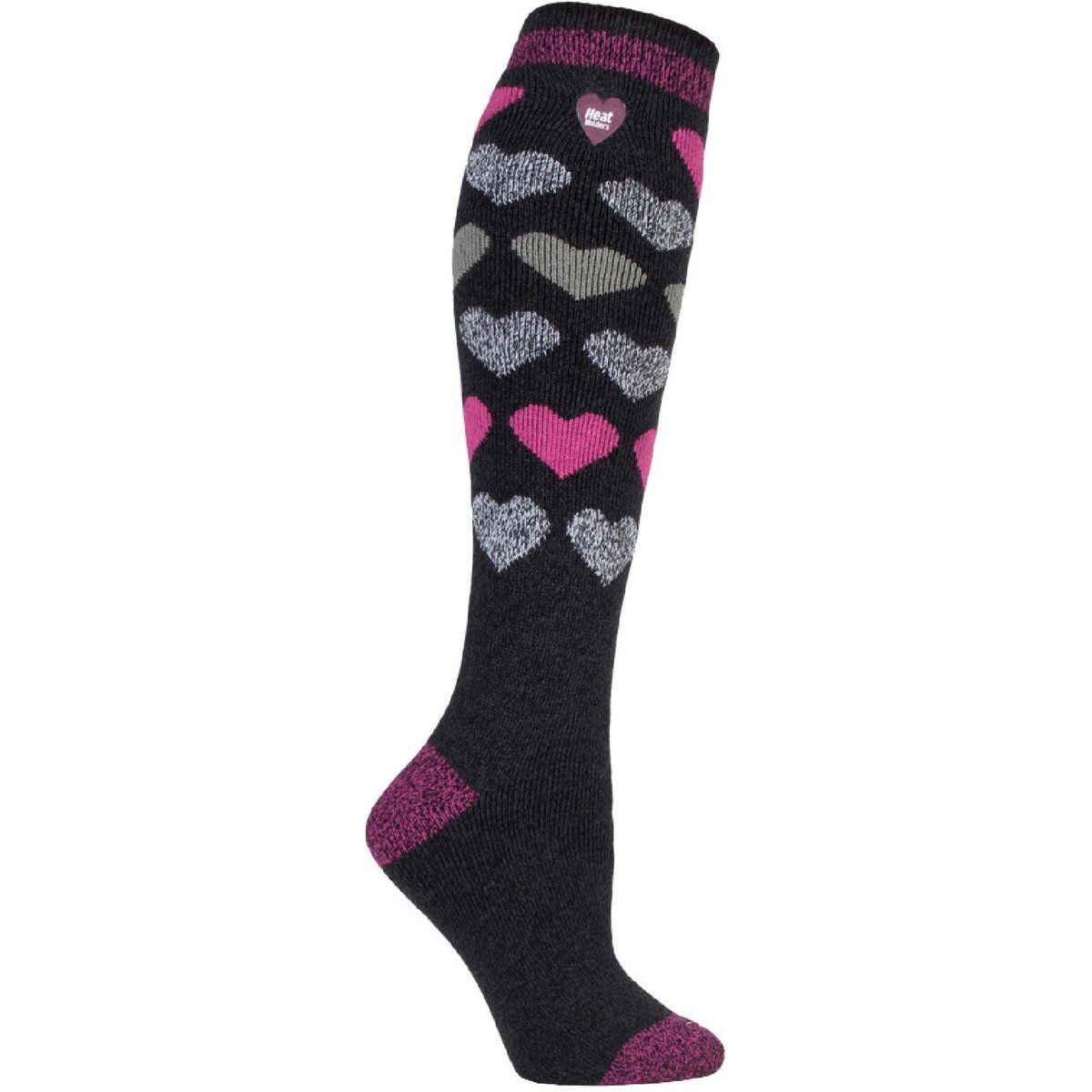 Damen dünne extralang leichte kniehohe thermosocken