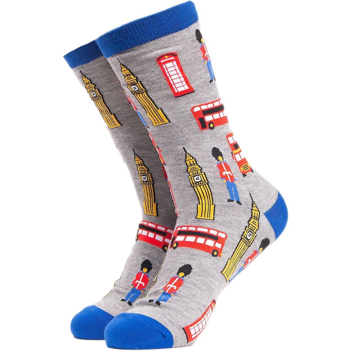 Baumwollsocken mit Londoner Wahrzeichenmuster