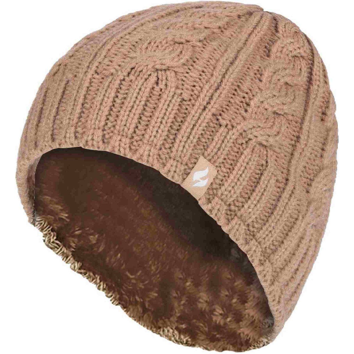 Damen Strickmütze mit Fleece-Futter