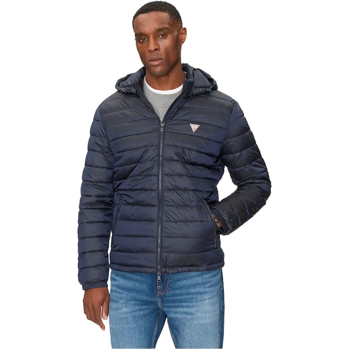 Leichte Herren Steppjacke mit Kapuze
