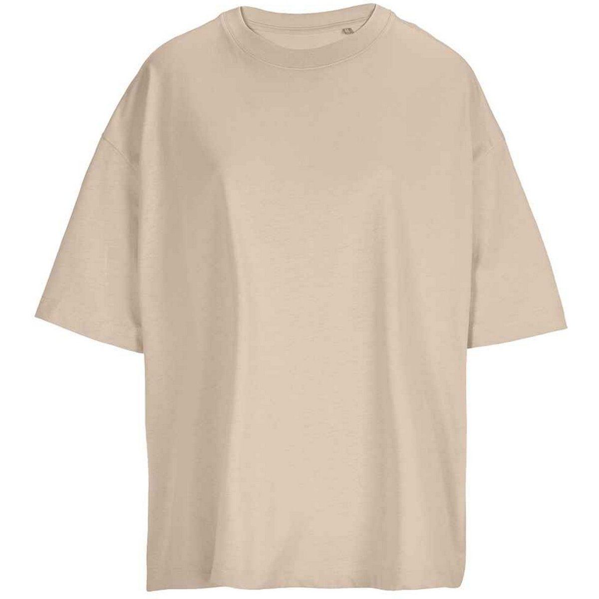 Übergroßes Unisex T-Shirt in Beige
