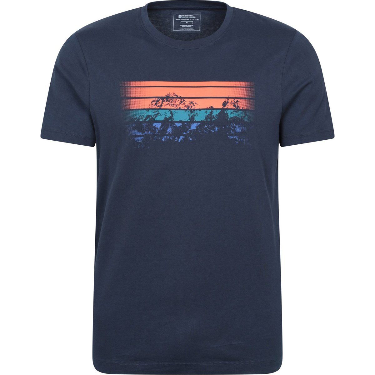 Bio-Baumwoll-T-Shirt mit Bergprint