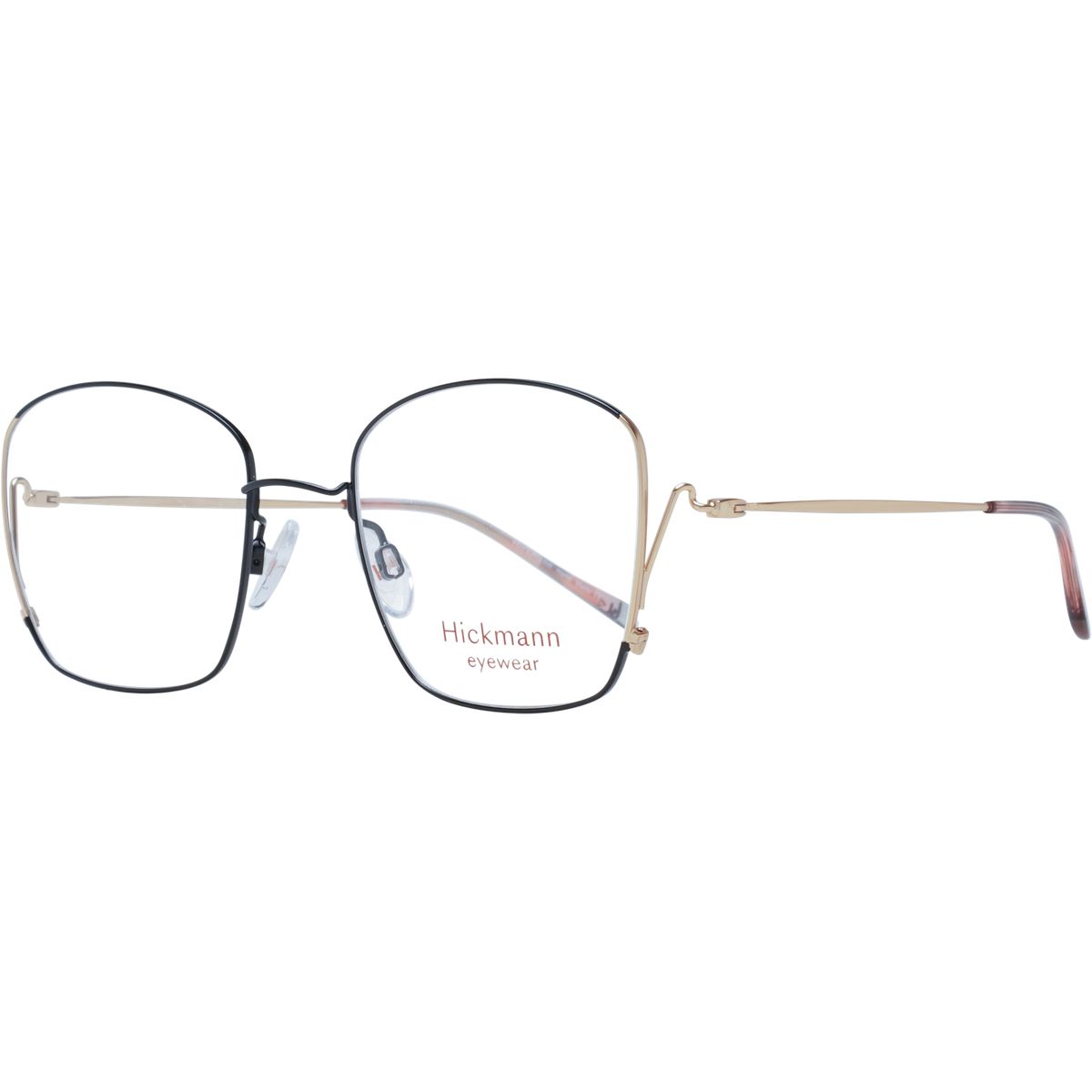 Übergroße eckige Brille mit Metallrahmen