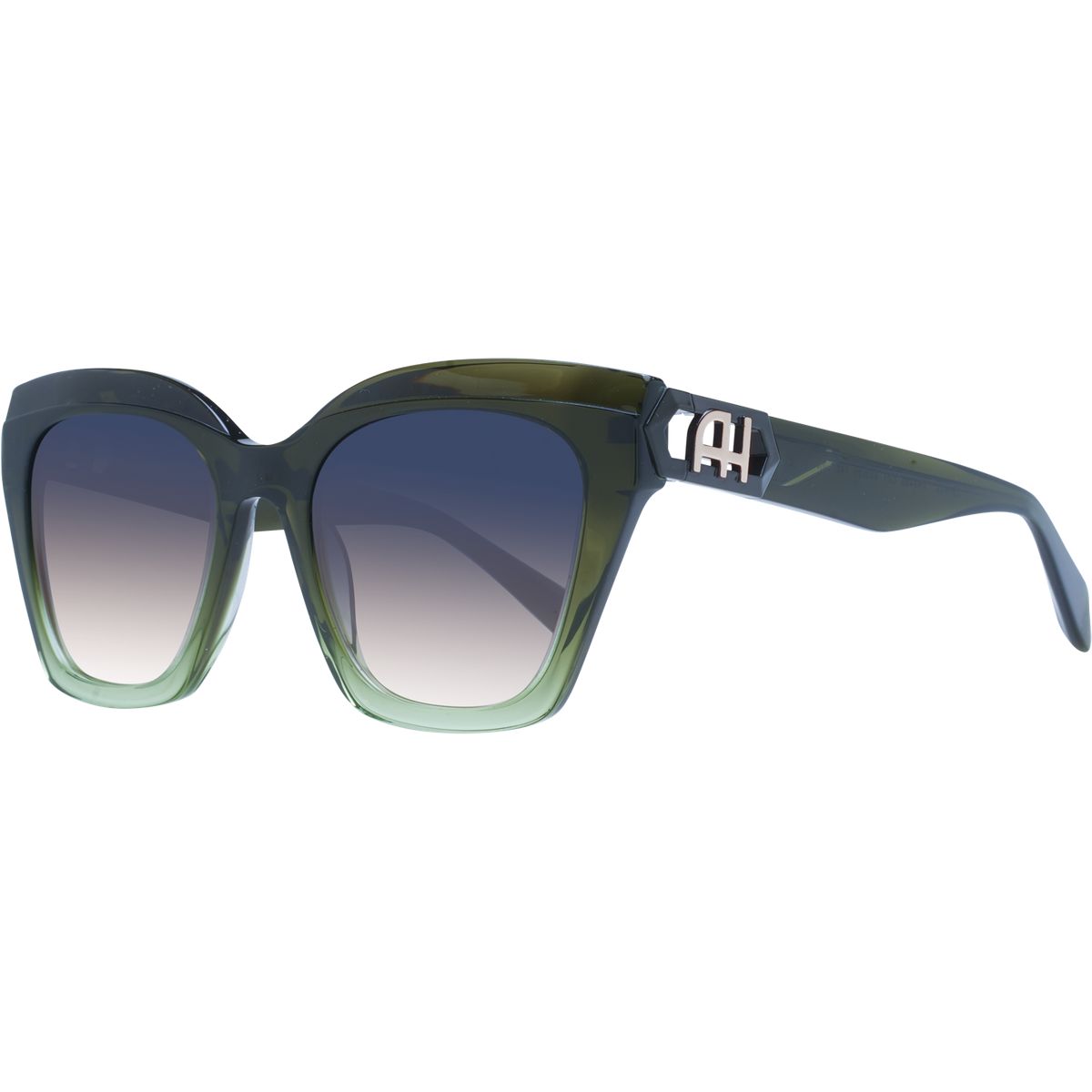 Eckige Grüne Acetat Sonnenbrille