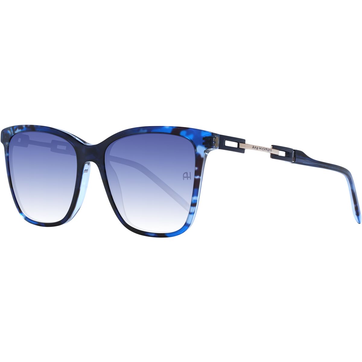 Blaue gemusterte quadratische Sonnenbrille