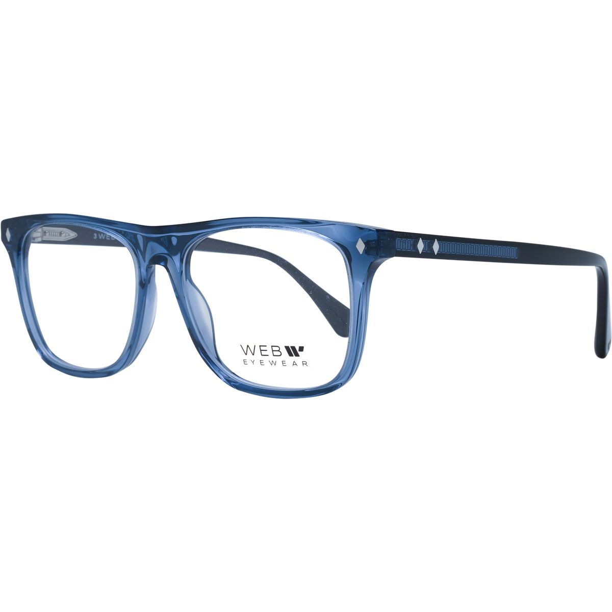 Rechteckige blaue Acetat-Brillenfassung