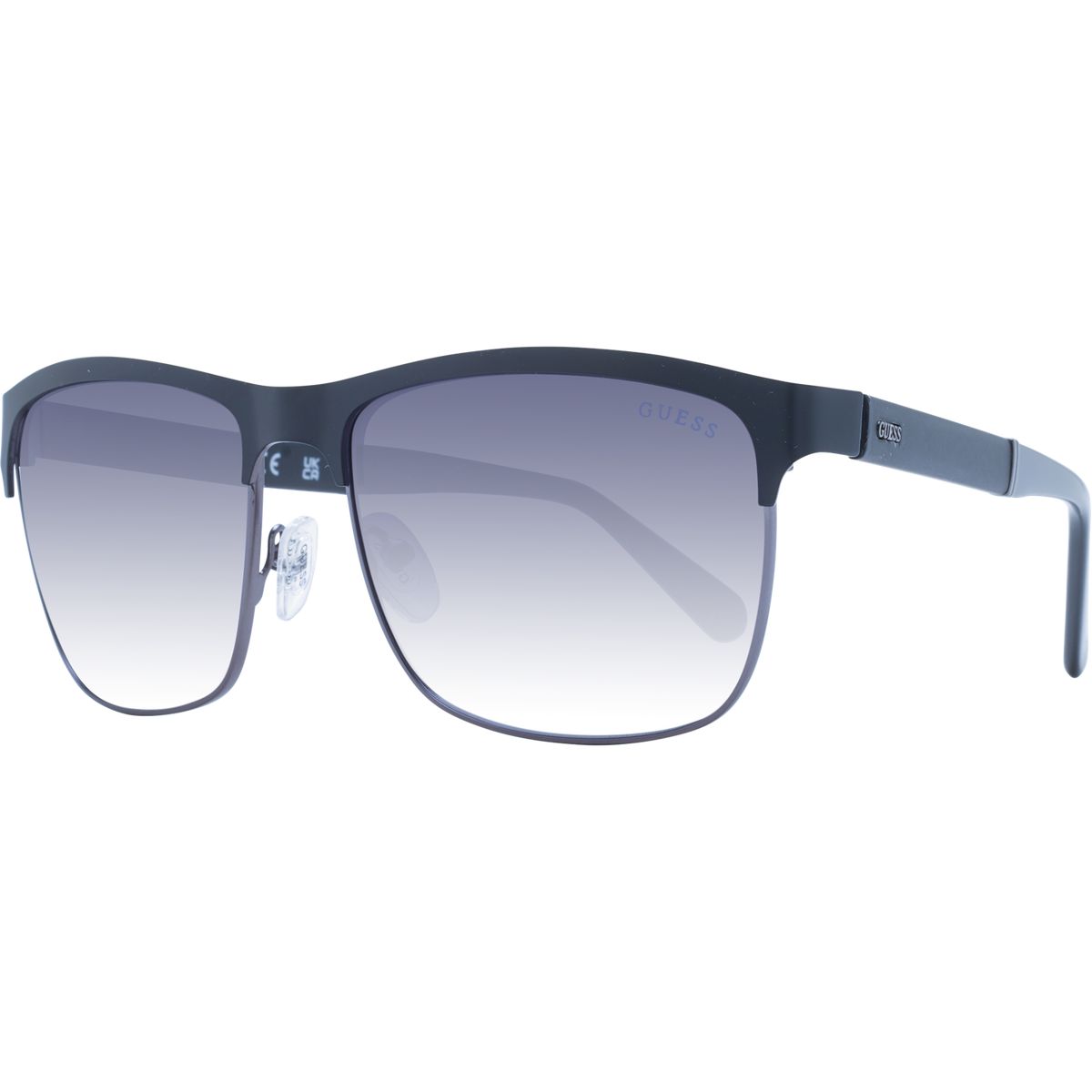 Moderne Rechteckige Metall Sonnenbrille