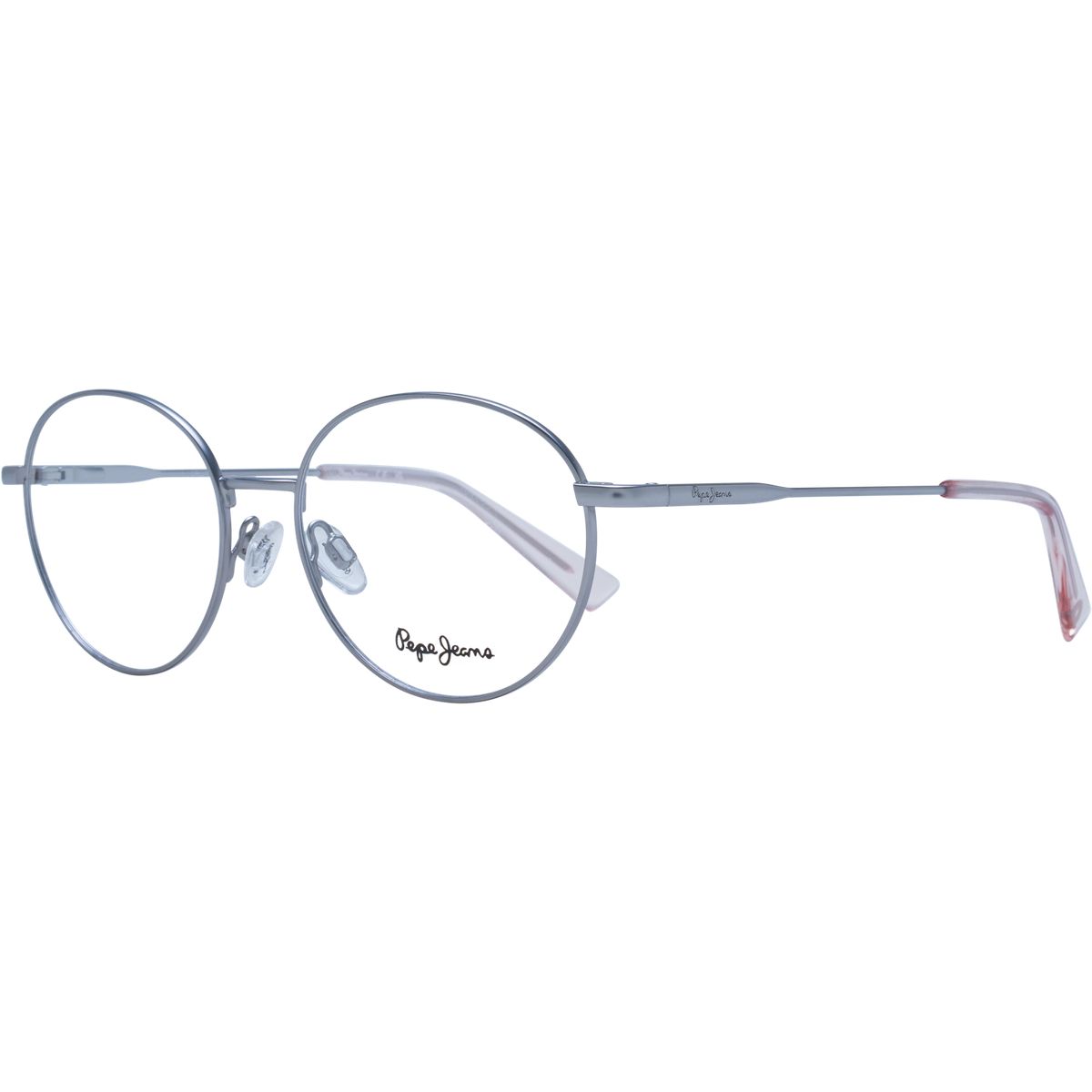 Runde silberne Vollrandbrille aus Metall