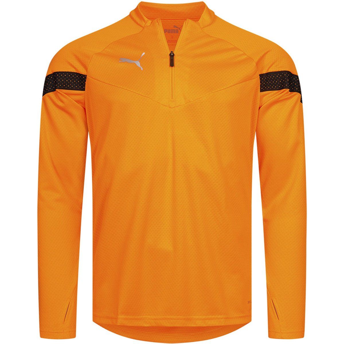 Orangefarbenes Langarm-Trainingsoberteil
