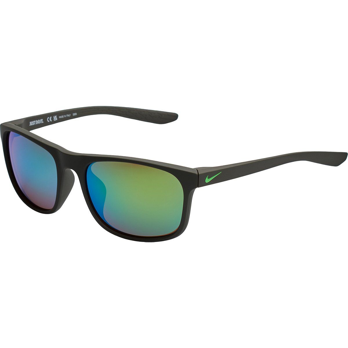 Sportliche rechteckige Sonnenbrille mit Spiegelgläsern