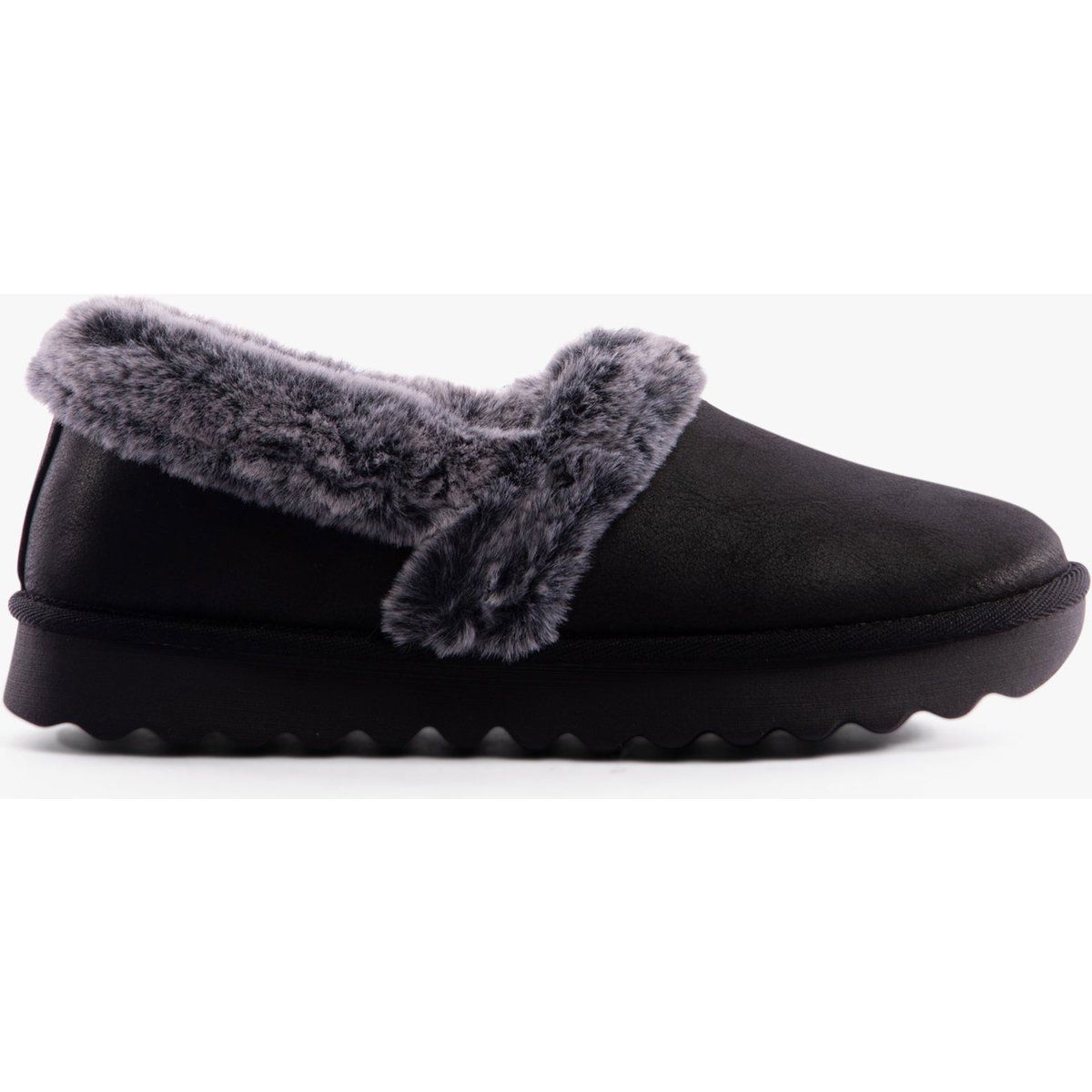 Skechers Cozy Up Damen Hausschuhe Aus Polyester In Schwarz