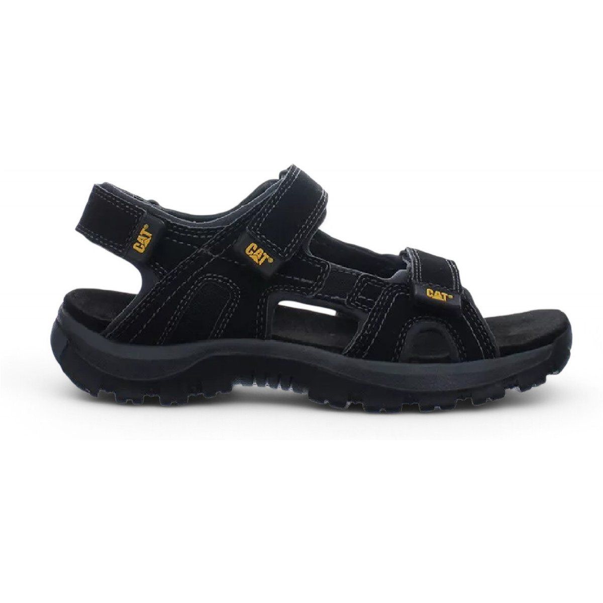 Herren-Trekkingsandalen aus schwarzem Leder