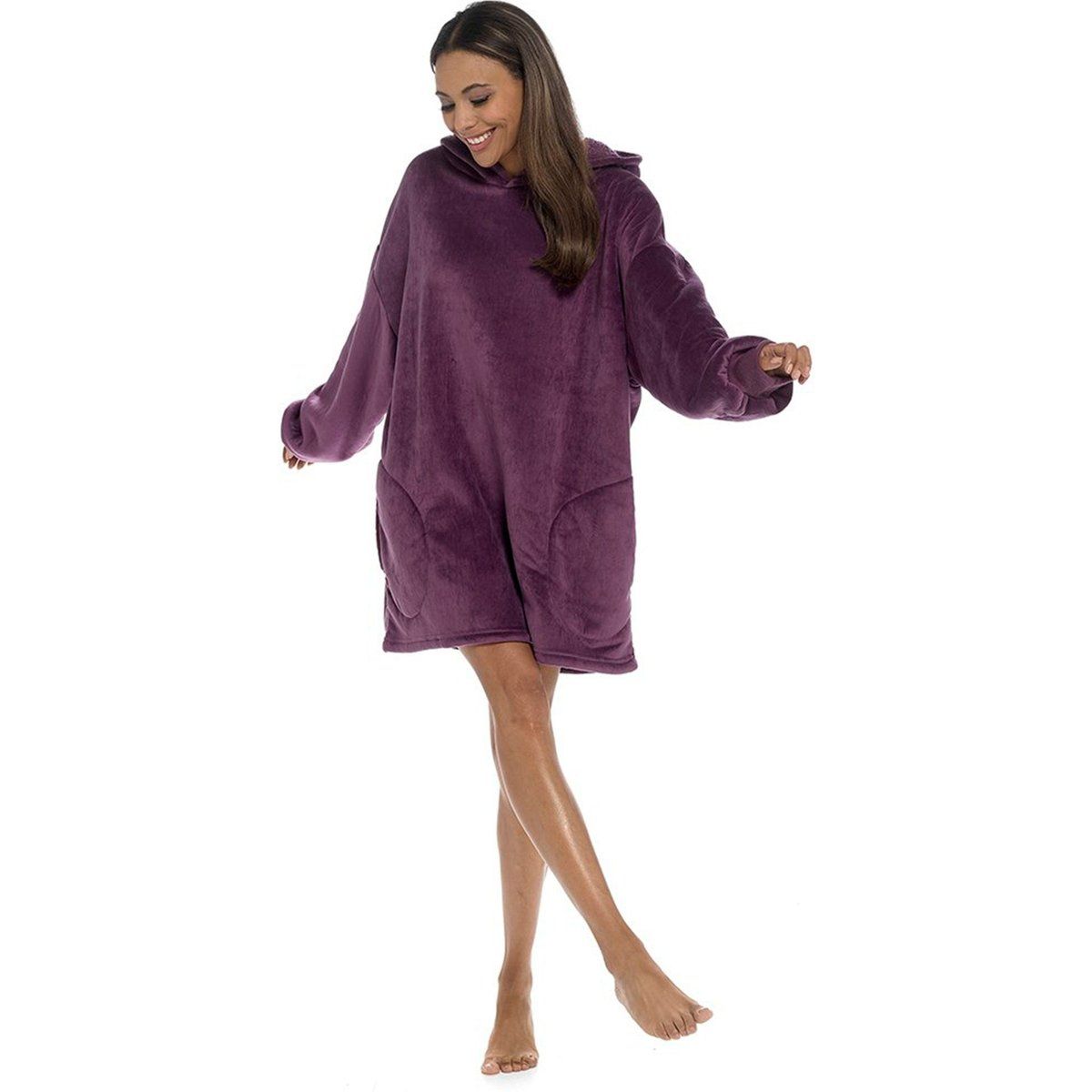 Damen Soft Touch Fleece Kuschel Hoodie für den Winter