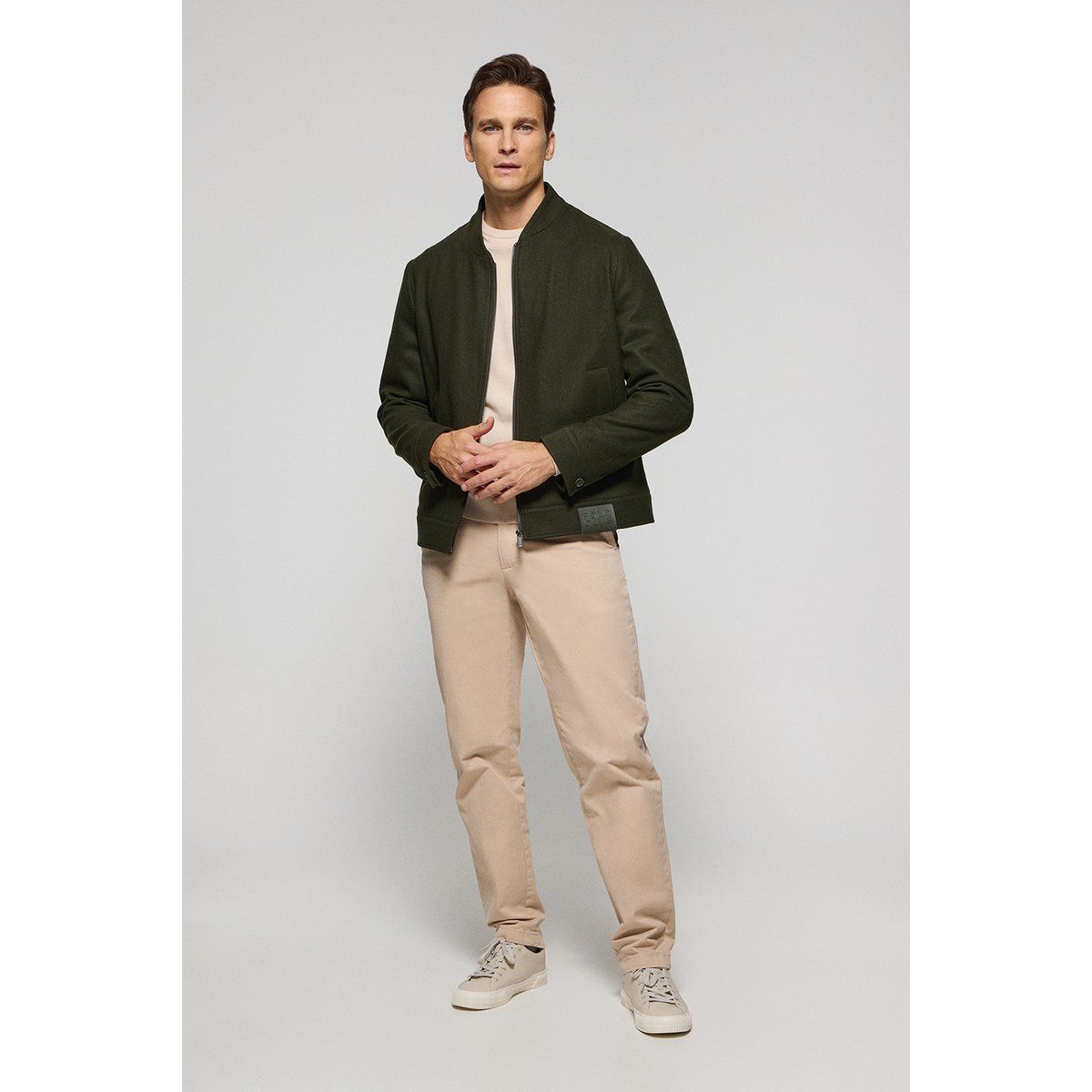 Tweed-Bomberjacke mit Details für Herren