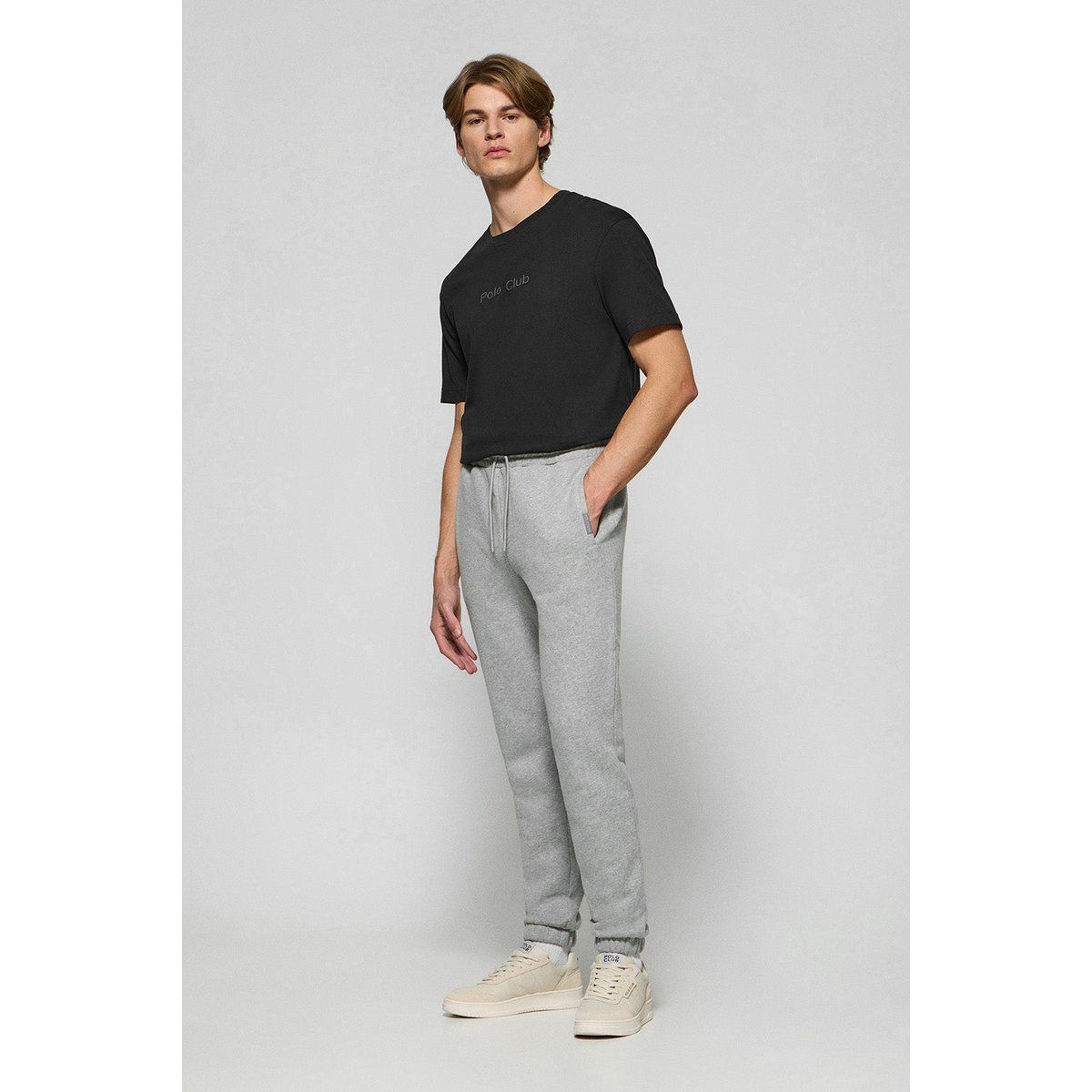 Bequeme hellgraue Loungehose
