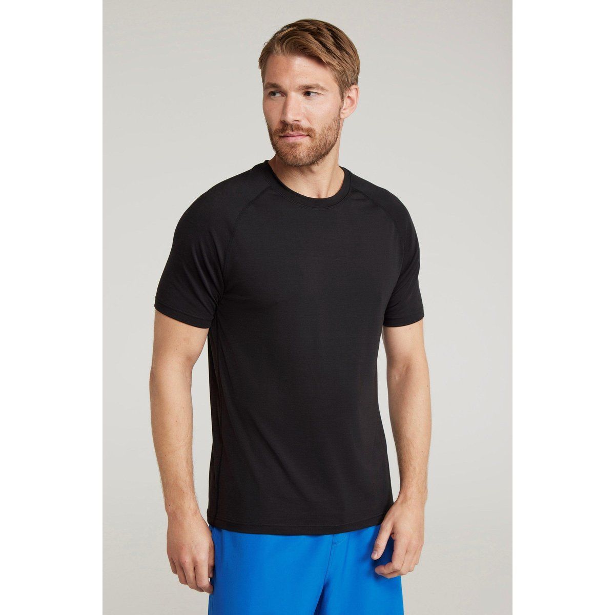 Herren Trainingsshirt Schwarz, Einfarbig