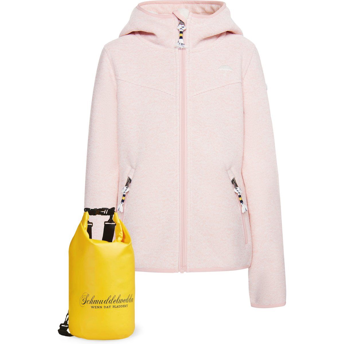 Fleecejacke mit Kapuze Pastellrosa