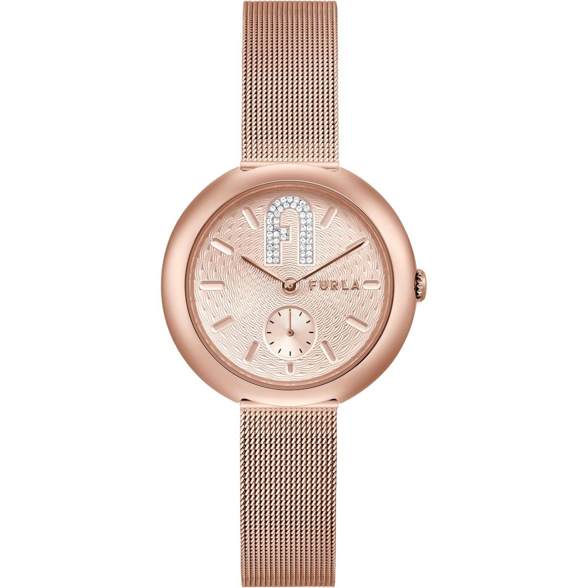 Roségoldfarbene Analoguhr