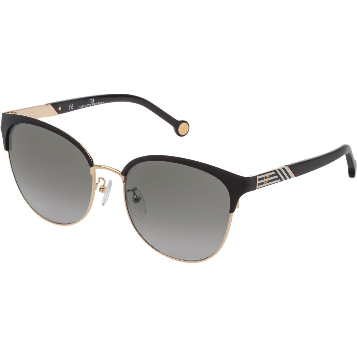 Cat-Eye Sonnenbrille mit goldenen Details