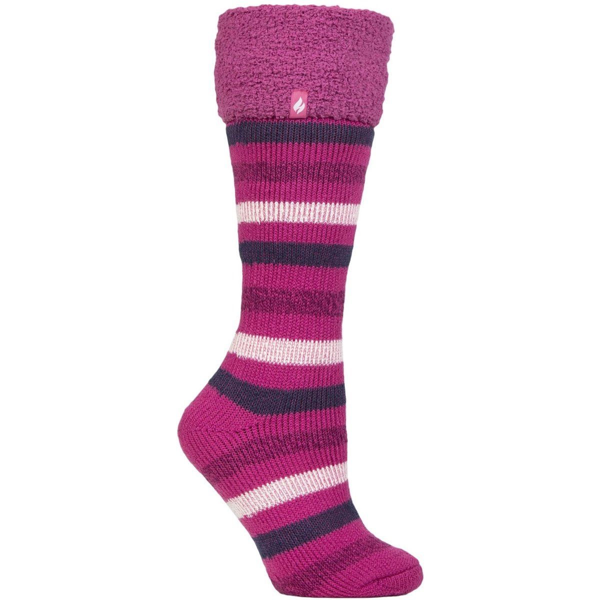 Damen Gestreifte Thermische Stiefelsocken