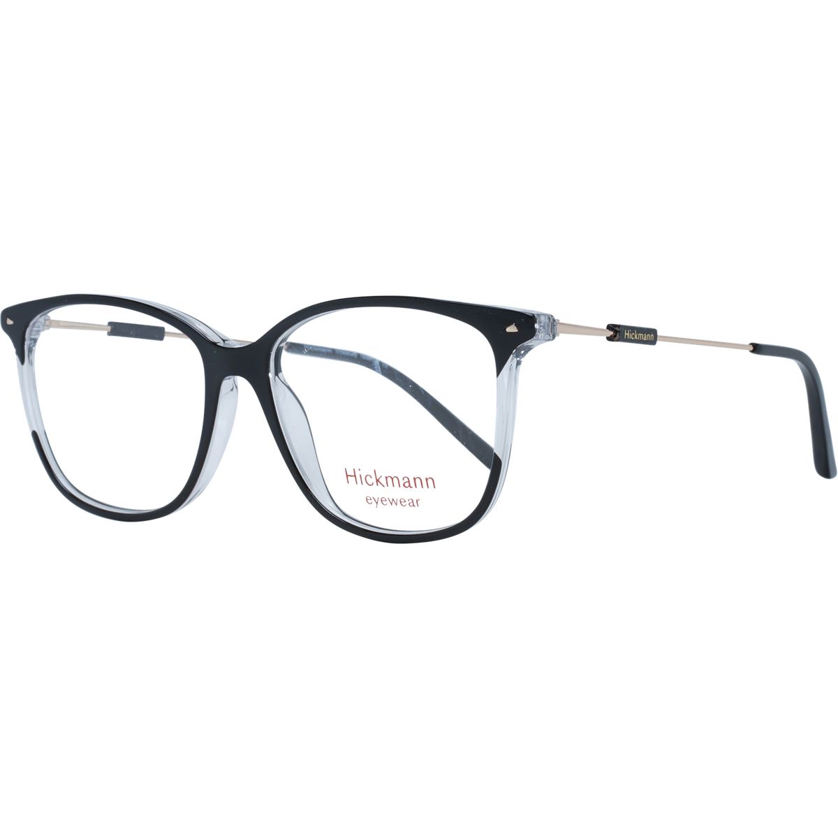 Schwarze Rechteckige Brille mit Acetatrahmen