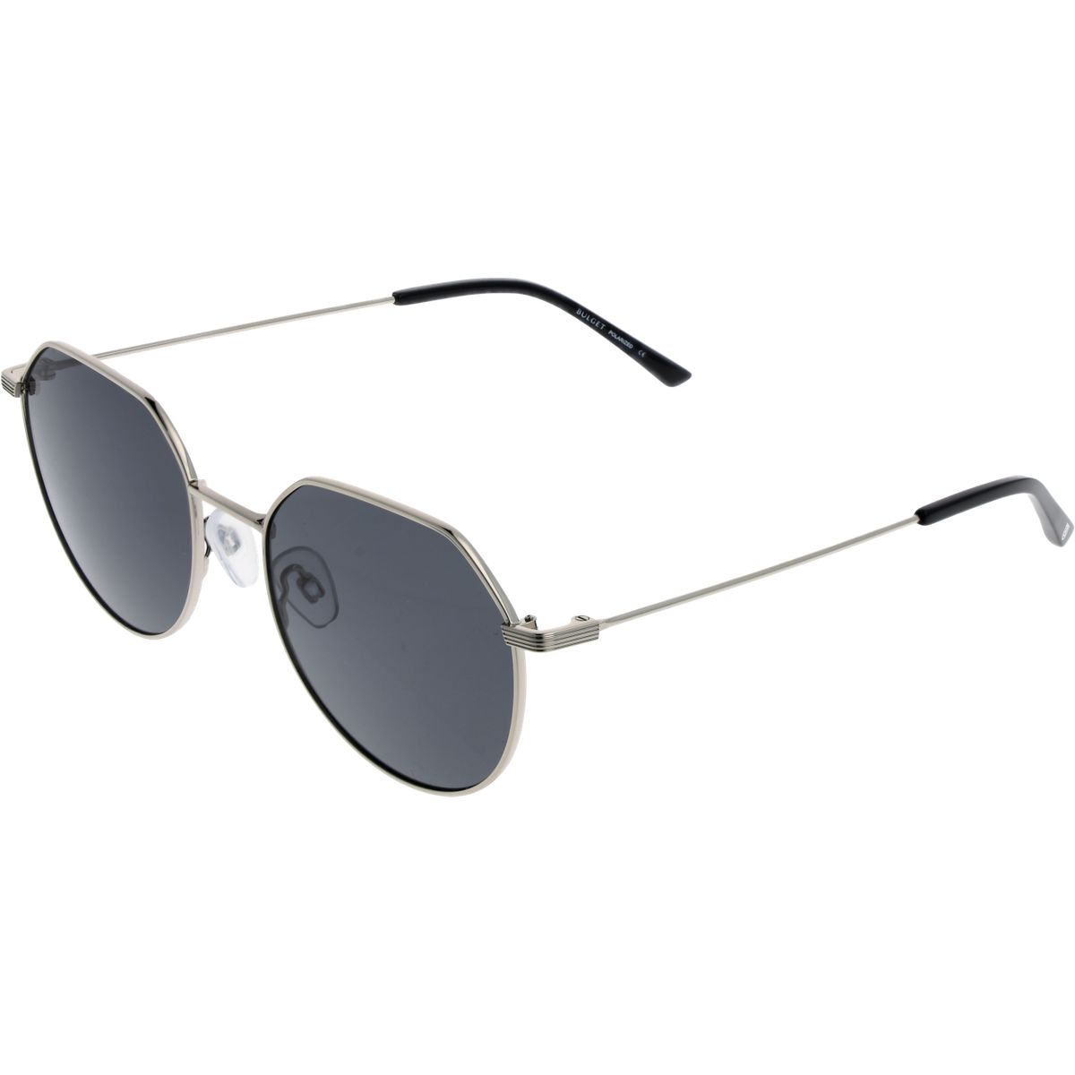 Geometrische silberne Metall Sonnenbrille